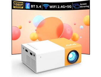 Draagbare Mini Beamer Projector 1080p Full HD met WiFi/Bluetooth - 34% Korting
