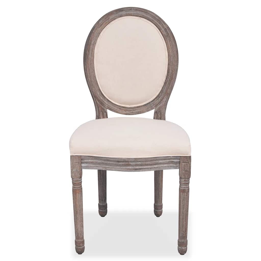 Eetkamerstoelen Crèmekleurig Stof - 2 stuks (54% Korting)