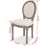 Eetkamerstoelen Crèmekleurig Stof - 2 stuks (54% Korting)