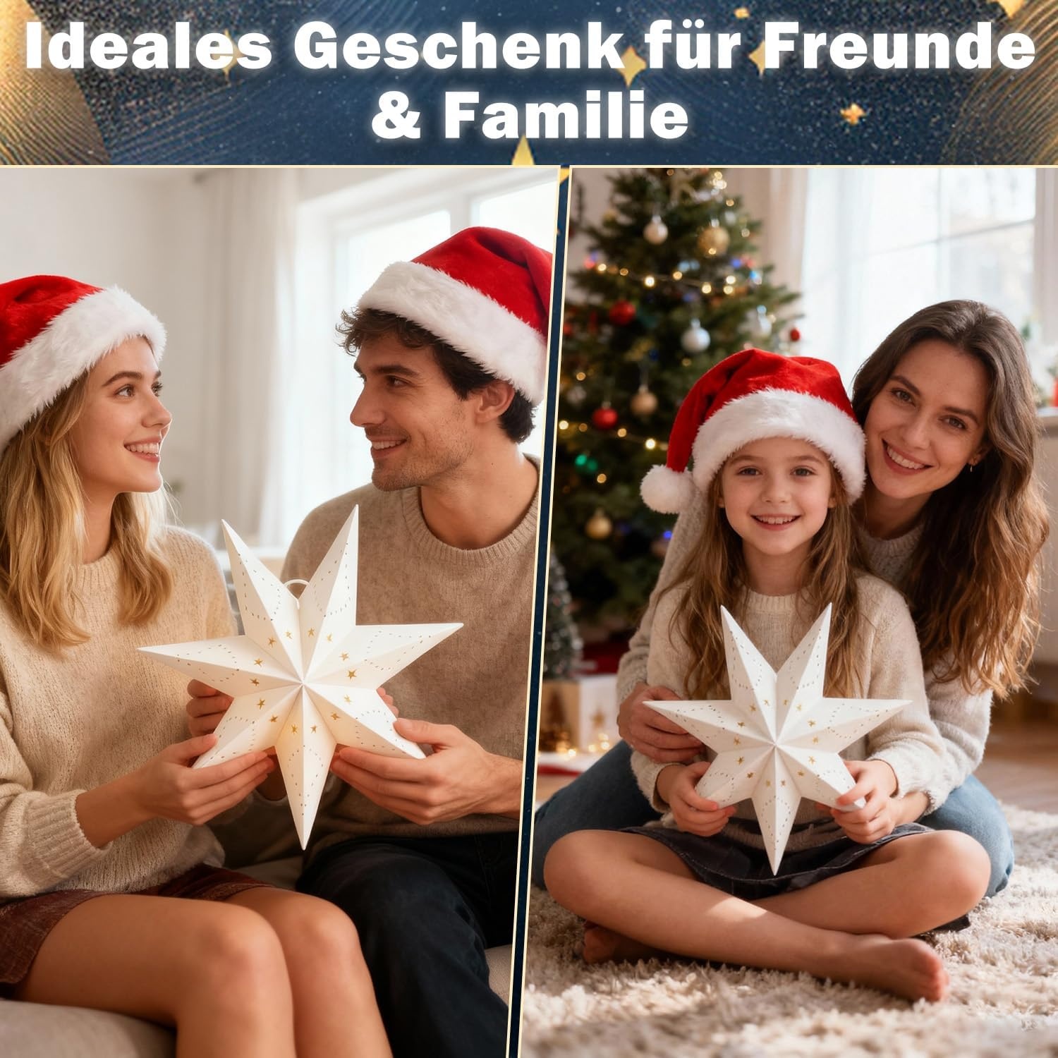 LED Kerstster Verlichting (3 stuks) - 45 LED's, Dimbaar, Timer, Afstandsbediening - 31% Korting
