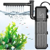 Aquarium Binnenfilter 3-in-1 tot 250L | 800L/H | 9W | Stil & Regen/Beluchting | 32% Korting