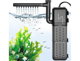 Aquarium Binnenfilter 3-in-1 tot 250L | 800L/H | 9W | Stil & Regen/Beluchting | 32% Korting