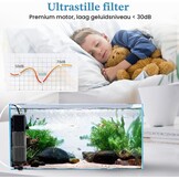 Aquarium Binnenfilter 3-in-1 tot 250L | 800L/H | 9W | Stil & Regen/Beluchting | 32% Korting