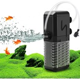 Aquarium Binnenfilter 3-in-1 tot 250L | 800L/H | 9W | Stil & Regen/Beluchting | 32% Korting