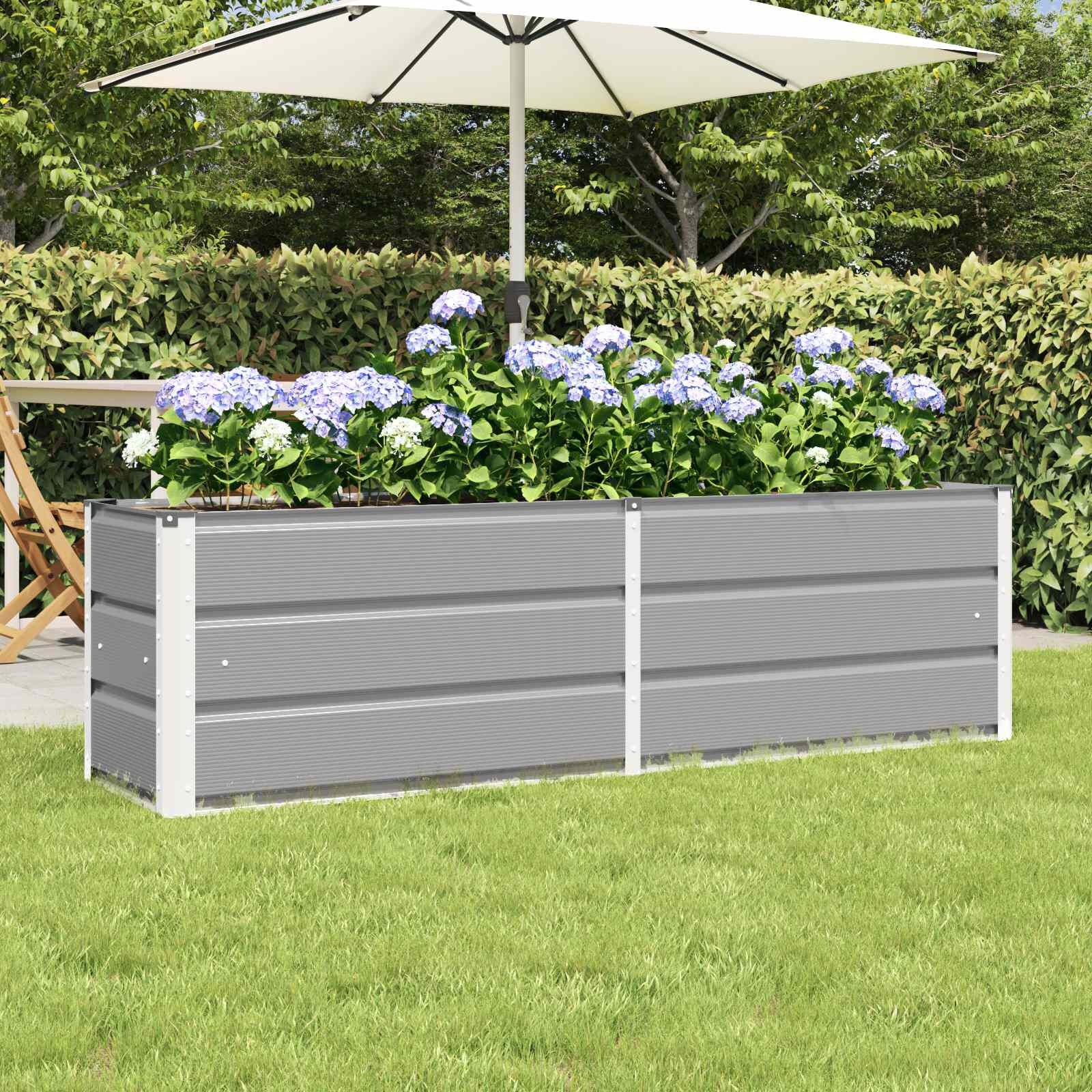 Plantenbak Staal Lichtgrijs (160x40x45cm) - 33% Korting