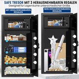 95L Kluis met Cijferslot & Sleutel - Vuurvast & Waterdicht (54% Korting)