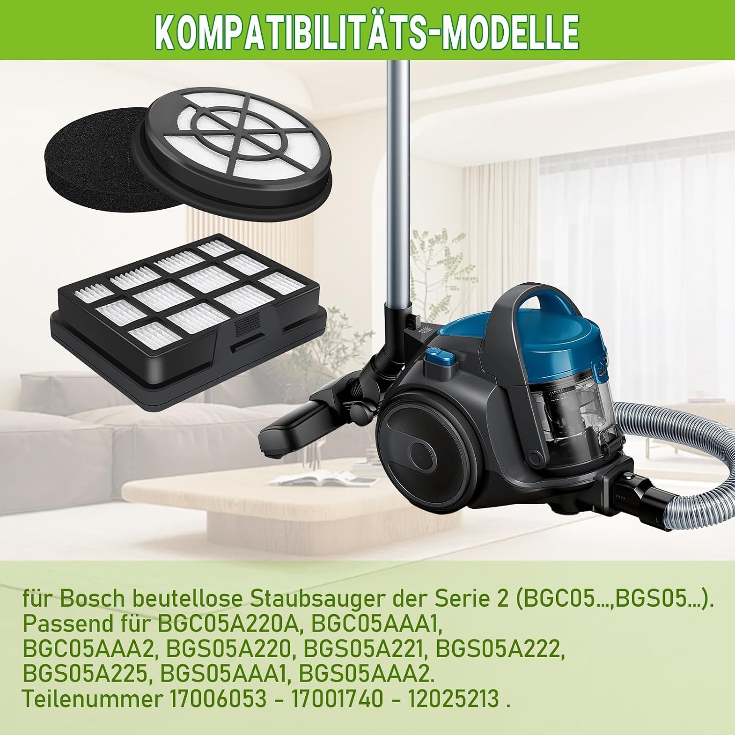 HEPA-filter set (2 stuks) voor Bosch stofzuigers BBZ152EF - 33% Korting