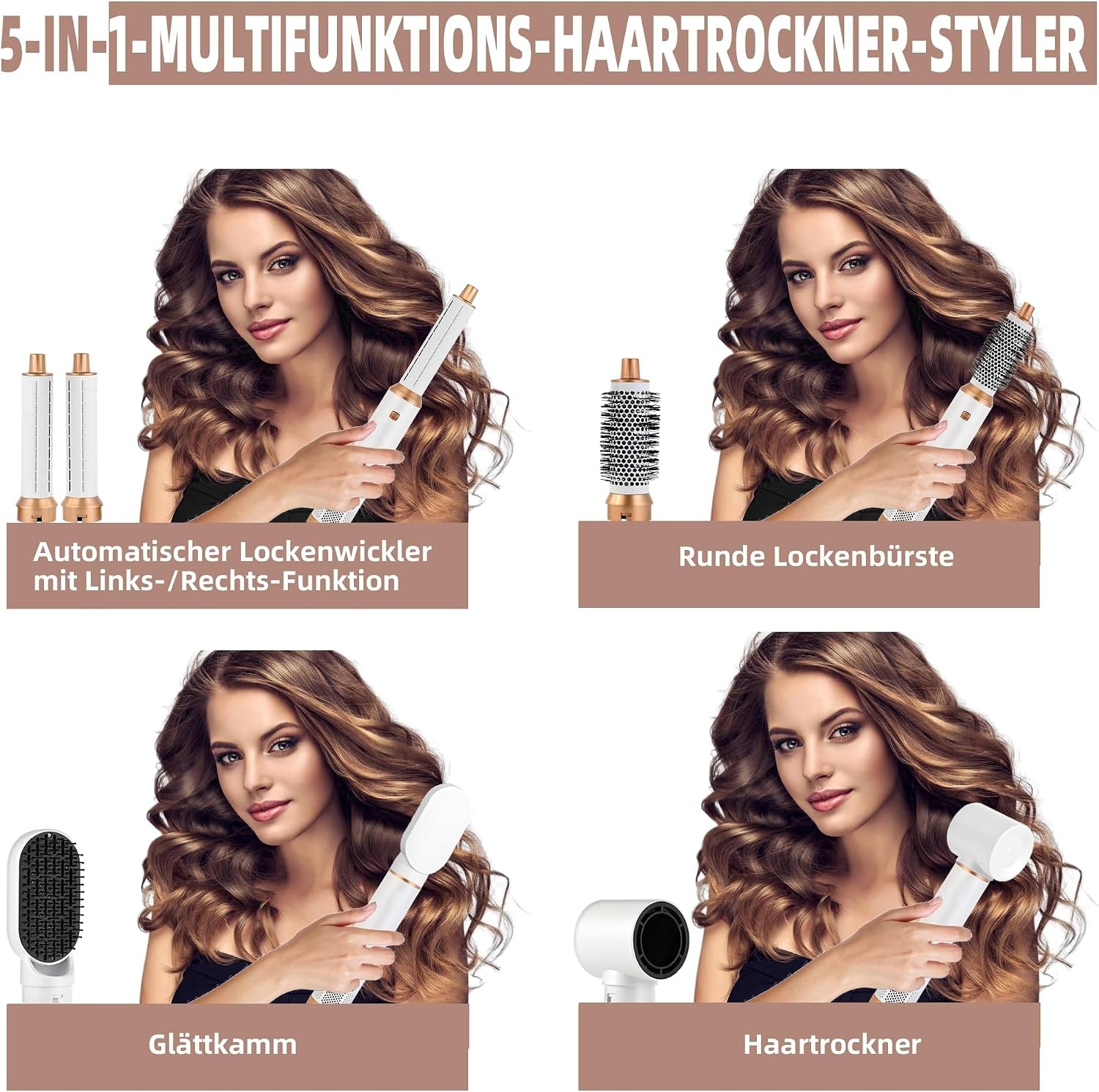 Heteluchtborstel Air Styler 5-in-1 1000W - 33% Korting