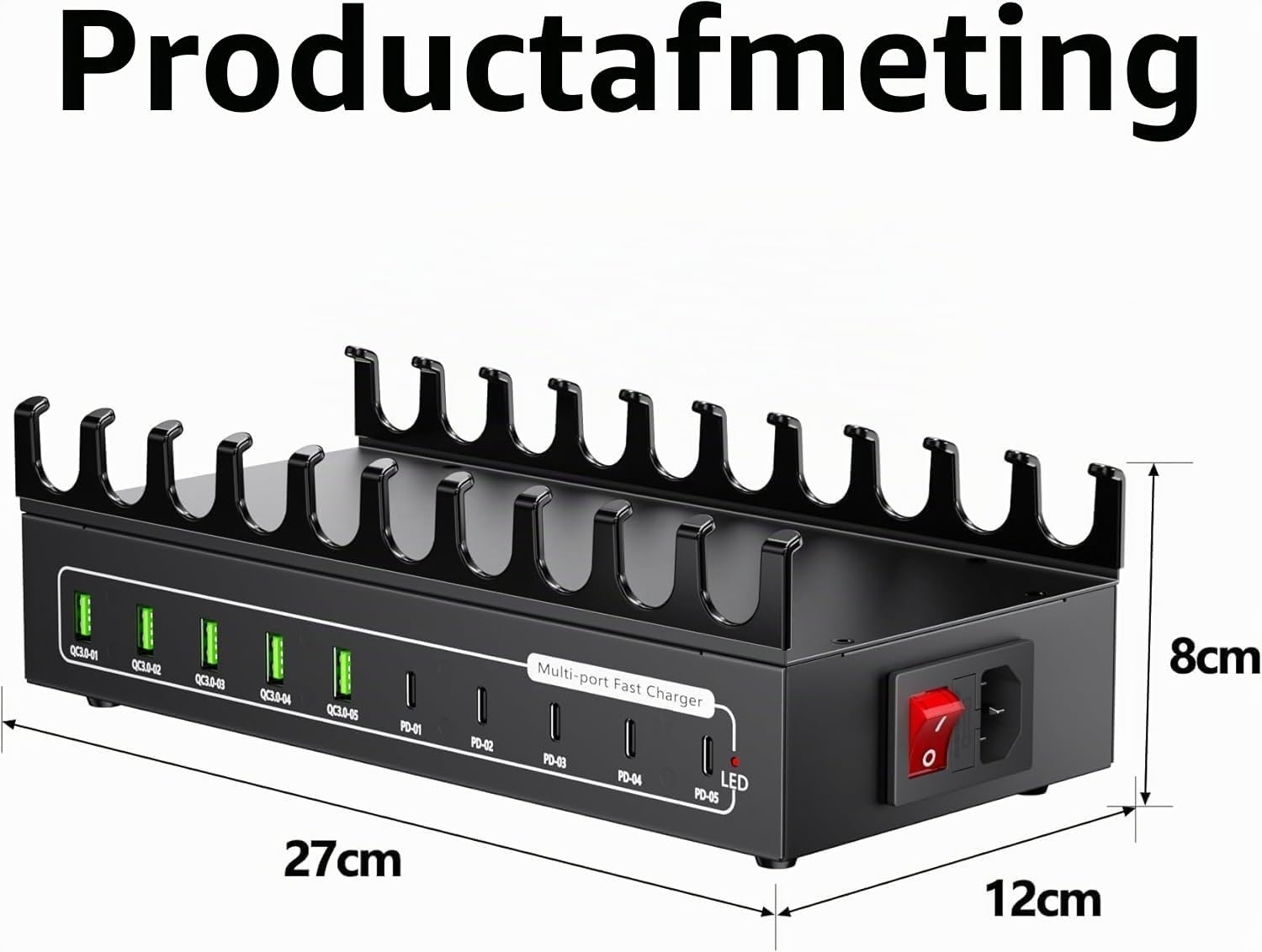 Krachtig 200W USB-C Oplaadstation met 10 Poorten & 32% Korting
