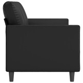 Driezitsbank van Kunstleer - Zwart - 180 cm - 35% Korting!