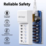 50W 12-Poorts USB Oplaadstation - iPhone, Samsung & Tablets (31% Korting)