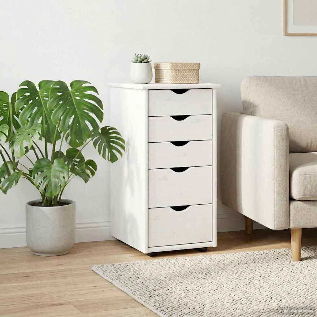 Kast Massief Vurenhout Wit - 53% Korting