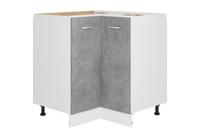 Hoekonderkast Betongrijs - Bewerkt Hout - 75.5x75.5x81.5 cm - 58% Korting