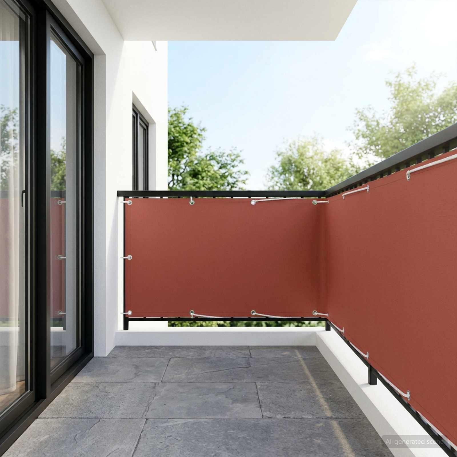 VidaXL Balkon Privacy Scherm 800x150cm Terracotta - 33% Korting