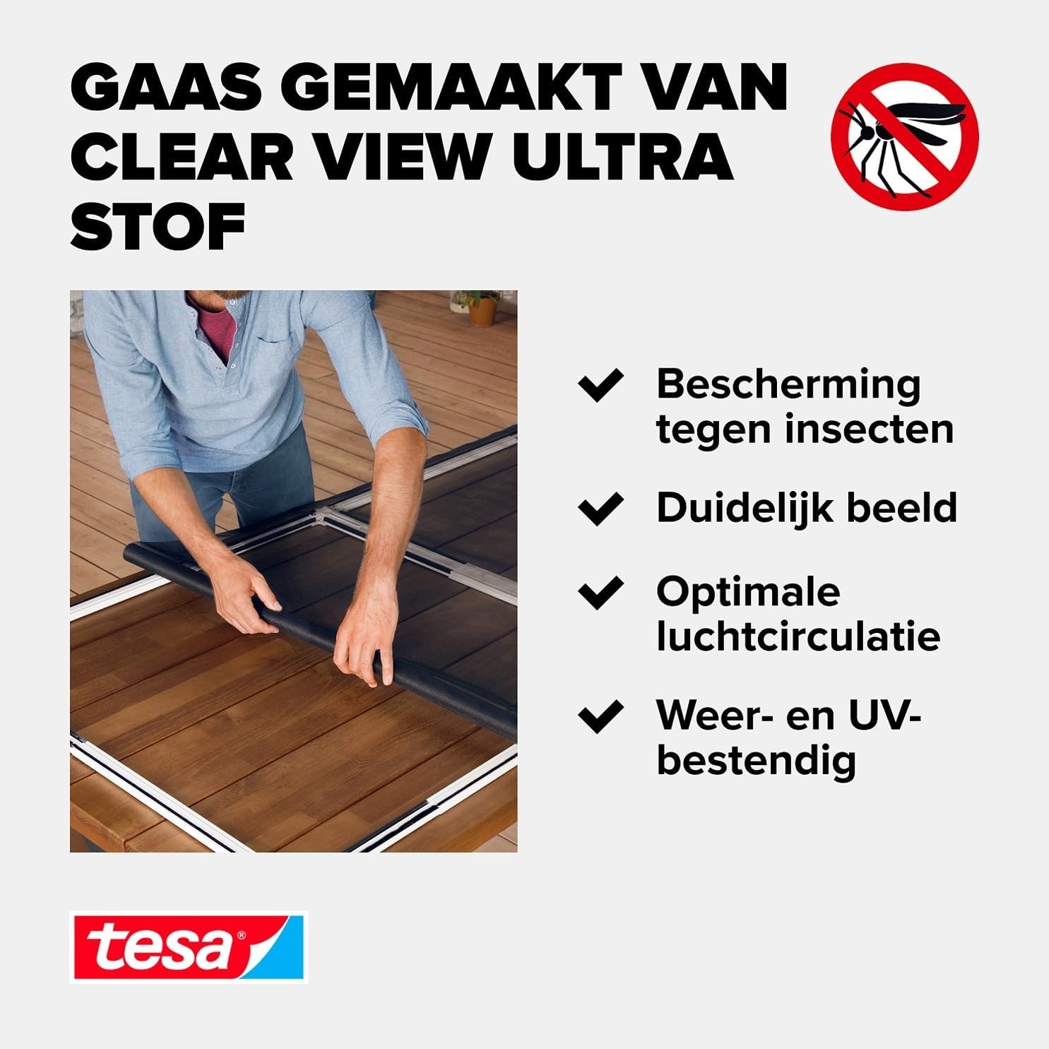 tesa Insect Stop FALT Premium Aluminium Deurframe Verstelbaar - Antraciet