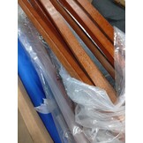 vidaXL Zweefparasol met houten paal 400x300 cm taupe