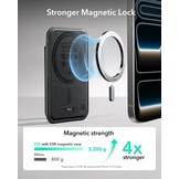 ESR MagSafe-portemonnee met Find My Functionaliteit, 5 kaarthouders, RFID-blokkering, sterke magnetische portemonnee tracker, voor iPhone 17e/17/16/15/14/13/12 serie, niet 13/12 Mini, zwart