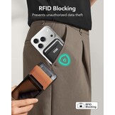 ESR MagSafe-portemonnee met Find My Functionaliteit, 5 kaarthouders, RFID-blokkering, sterke magnetische portemonnee tracker, voor iPhone 17e/17/16/15/14/13/12 serie, niet 13/12 Mini, zwart