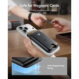 ESR MagSafe-portemonnee met Find My Functionaliteit, 5 kaarthouders, RFID-blokkering, sterke magnetische portemonnee tracker, voor iPhone 17e/17/16/15/14/13/12 serie, niet 13/12 Mini, zwart