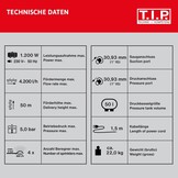 T.I.P. HWW 1300/50 Plus TLS 31311 Hydrofoorpomp met drukvat, debiet van 4.200 l/u, max. opvoerhoogte/max. druk van 50 m/5,0 bar, 1.200 watt, droogloopbeveiliging, stalen drukvat van 50 liter - Maat Fördermenge 4.200 l/h