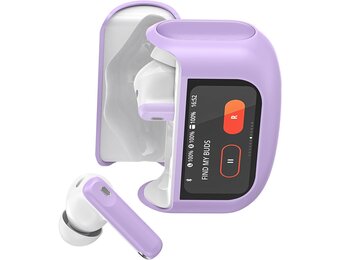 Touchscreen Bluetooth-hoofdtelefoon, in-ear hoofdtelefoon, draadloos, Bluetooth 5.4 met ANC + ENC ruisonderdrukkende microfoon, 48 uur speeltijd, diepe bas, oordopjes met 5 EQ-modi/IPX7 waterdichte