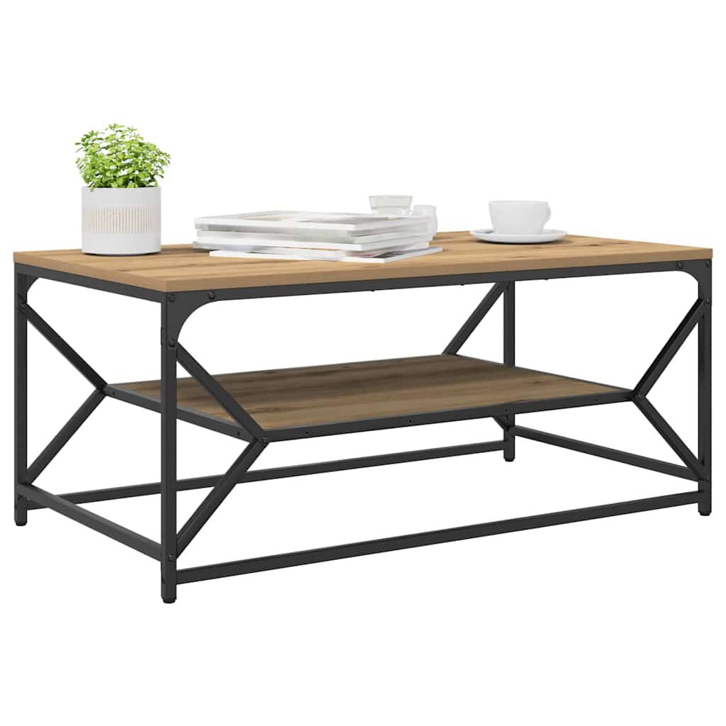 vidaXL Salontafel Artisan Eiken 90 x 50 x 40 cm