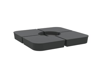 vidaXL 4-delige Set parasolvoeten voor kruisvoet parasol 100 kg PP
