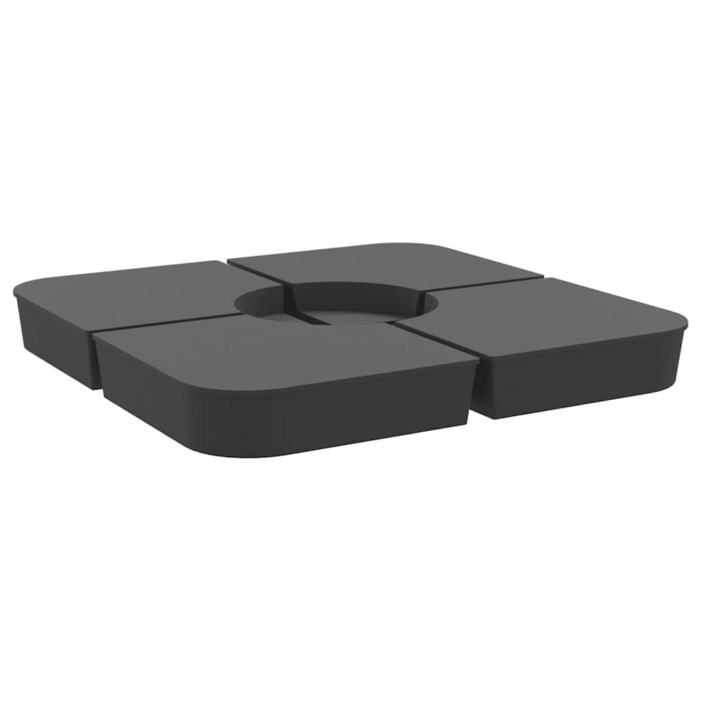vidaXL 4-delige Set parasolvoeten voor kruisvoet parasol 100 kg PP