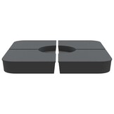 vidaXL 4-delige Set parasolvoeten voor kruisvoet parasol 100 kg PP
