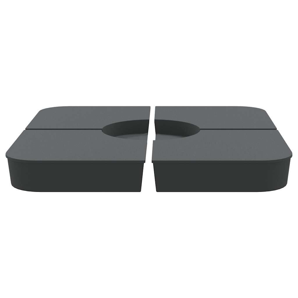 vidaXL 4-delige Set parasolvoeten voor kruisvoet parasol 100 kg PP