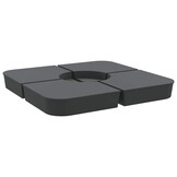 vidaXL 4-delige Set parasolvoeten voor kruisvoet parasol 100 kg PP