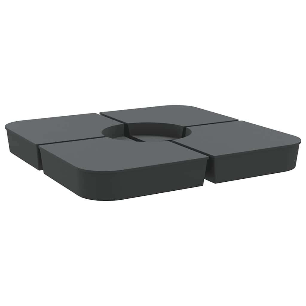 vidaXL 4-delige Set parasolvoeten voor kruisvoet parasol 100 kg PP