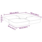 vidaXL 4-delige Set parasolvoeten voor kruisvoet parasol 100 kg PP