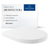 Villeroy & Boch (V+B) Subway 9M55S101 WC-zitting met Soft Close Wit