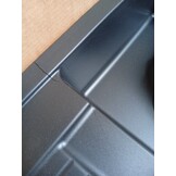 SCHOCK Keukenaanrecht 78 x 50 cm Lima D-100S Nero - CRISTALITE granieten spoelbak vanaf 50 cm breedte onderkast