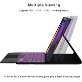 ROOFEI For Xiaomi Pad 7/Pad 7 Pro 11.2 Inch Case with Keyboard: 7-Colour Lighting, Smart Touchpad, Removable QWERTZ Layout Keyboard Case with Pen Holder for Xiaomi Pad 7/Pad 7 Pro 11.2 Inch 2024