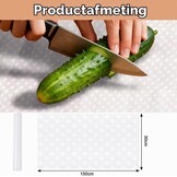 HOTUT Ladebeschermer voor keuken, EVA-kunststof, 30 x 150 cm, niet klevend, herbruikbaar, waterdicht, antislip EVA-mat, op maat te snijden, voor koelkast, meubels, gootsteen, transparant