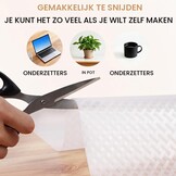 HOTUT Ladebeschermer voor keuken, EVA-kunststof, 30 x 150 cm, niet klevend, herbruikbaar, waterdicht, antislip EVA-mat, op maat te snijden, voor koelkast, meubels, gootsteen, transparant