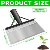 Multifunctionele reinigingsschep, grote tuinschep, platte schep voor in de tuin van mangaanstaal, stootschaar met steel voor het verwijderen van onkruid, mos, sneeuwscheppen en ontdooien