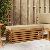 vidaXL Buitenstoolbank Massief Acaciahout Naturel
