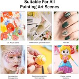 Boogier schilderen op nummerborstel, 10 stuks nylon houten handvat kunstenaarsborstel voor gezicht schilderen voor school kinderen acryl aquarel gezicht schilderwerk knutselen canvas modelbouw nail art - zwart