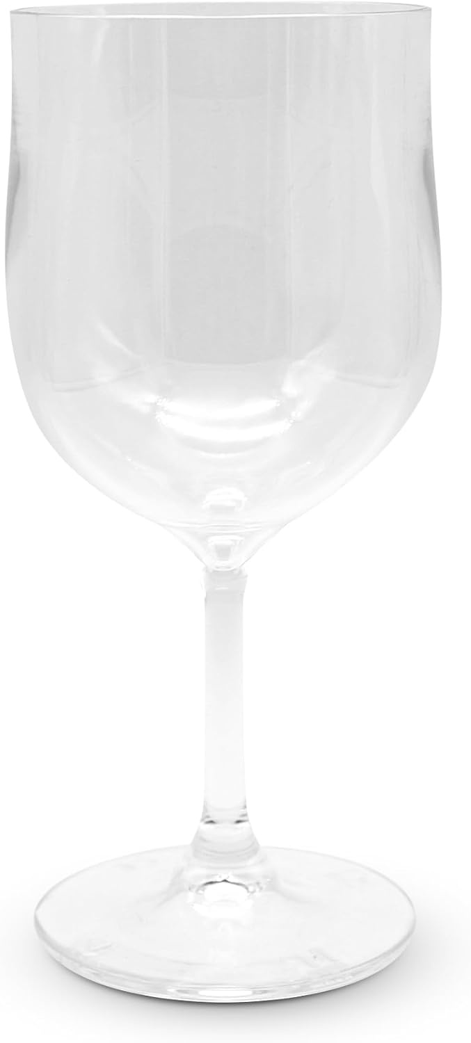 DOJA Barcelona | Transparant polycarbonaat wijnglas | 300 ml | 12 stuks | wijnglazen | 170,3 x 78 x 3 mm | polycarbonaat kunststof bekers | herbruikbare harde plastic bekers | voor wijn, cider ...