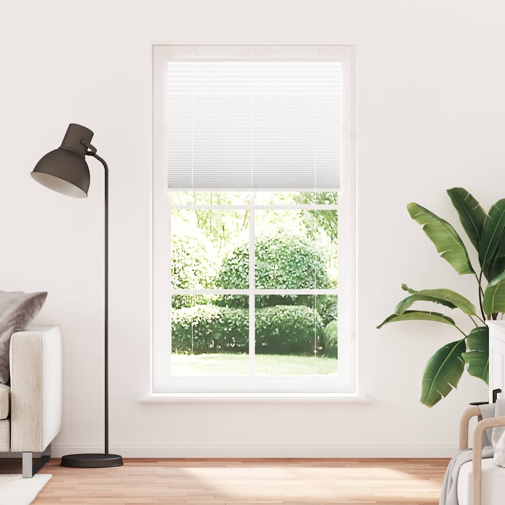 vidaXL Plissé rolgordijn 110x200 cm stofbreedte 109,4cm polyester wit