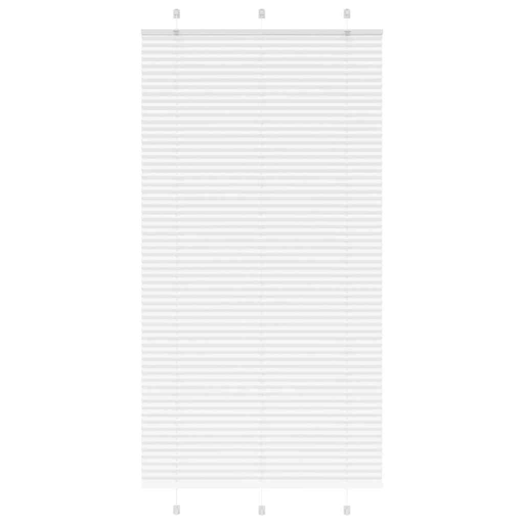 vidaXL Plissé rolgordijn 110x200 cm stofbreedte 109,4cm polyester wit