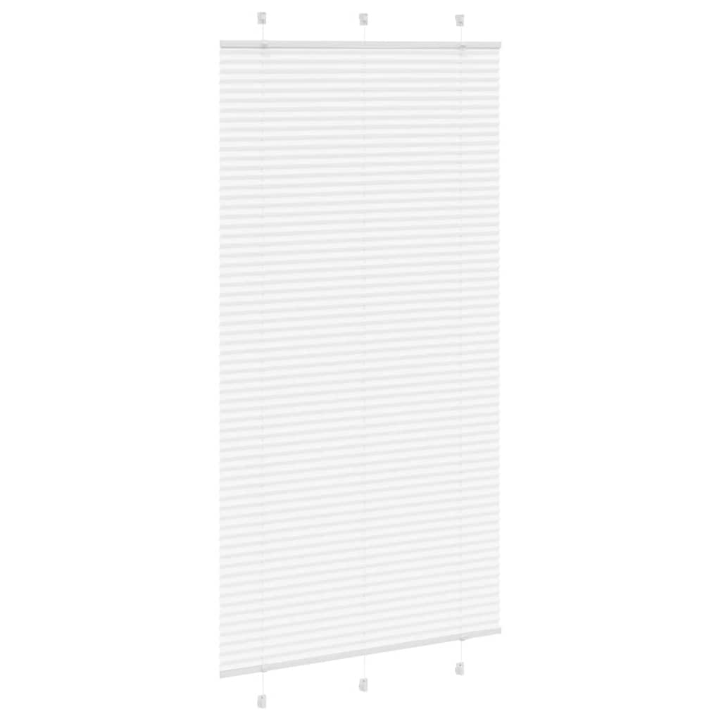 vidaXL Plissé rolgordijn 110x200 cm stofbreedte 109,4cm polyester wit