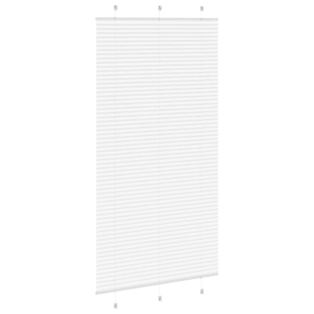 vidaXL Plissé rolgordijn 110x200 cm stofbreedte 109,4cm polyester wit
