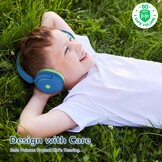 iClever Noise Cancelling Hoofdtelefoon voor kinderen, bluetooth, 60 uur speeltijd, 80 dBA veilig volume, comfortabele pasvorm, Bluetooth 5.4, bekroonde kinderhoofdtelefoon, AUX-kabel voor vliegreizen