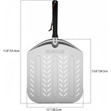 Mimiuo Geperforeerde Pizza Schep, Aluminium Pizzaschep, Pizzaschuiver met Handvat, 30,5 cm Pizzaspatel, Pizza Spatel, Geperforeerd Pizza Schil voor Het Bakken van Zelfgemaakte Pizza en Broodcakes