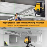 PREXISO Kruislijnlaser met Statief Groen 30m, Zelfnivellerende Lijnlaser met Dubbele Lasermodule, met Magnetische Houder & Statief, USB-Opladen, voor Bouw, Vloertegels, Woningrenovatie