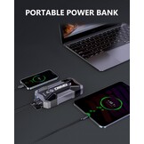 CARHEV 4500A Auto Starthulp Pack, Startbooster, Jump starter, Power bank en Startkabel voor 8,0L Benzinemotor of 8,0L Dieslmotor, met USB Quick Charge 3.0 Pack Type-C Draagbare Autoaccu starter.